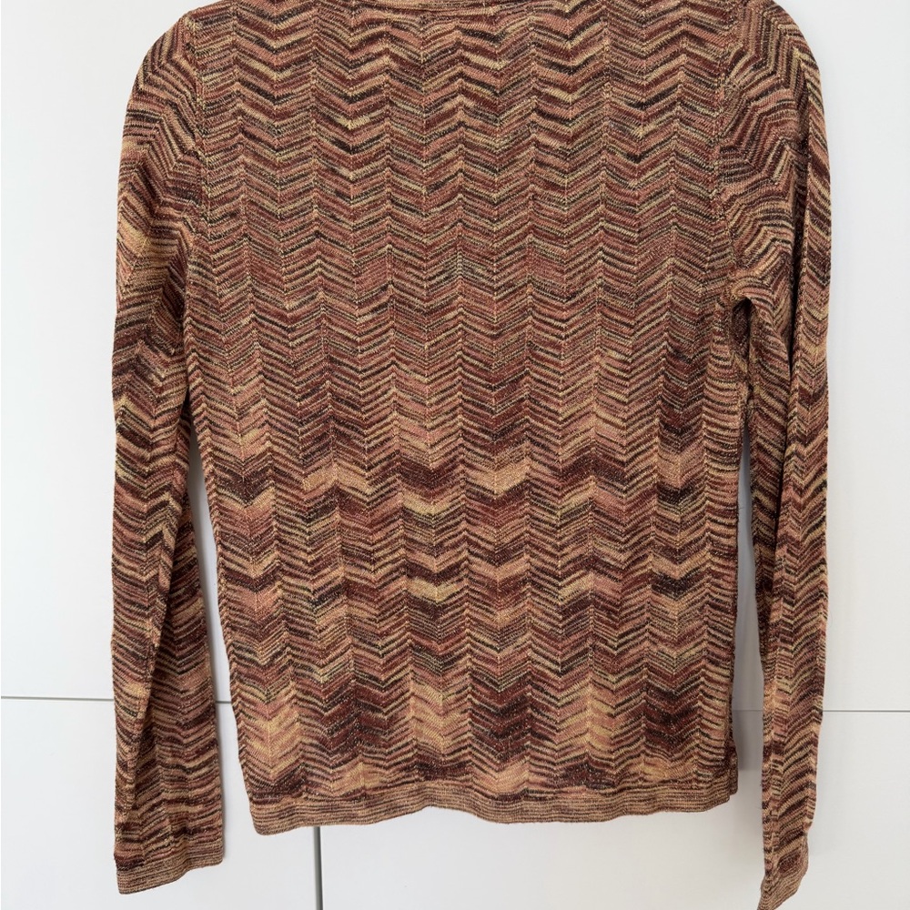 Missoni For Target Brown Zigzag Pattern Sweater S… - image 4